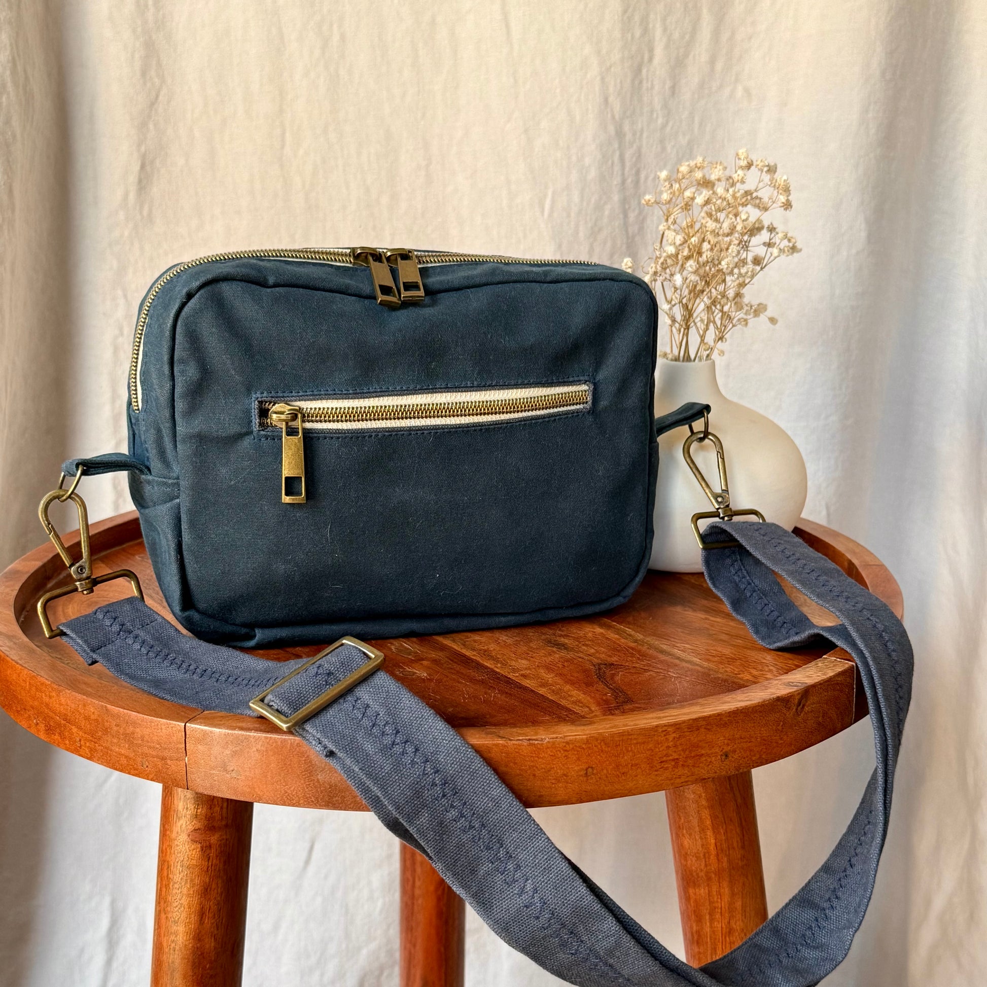 waxed canvas purse