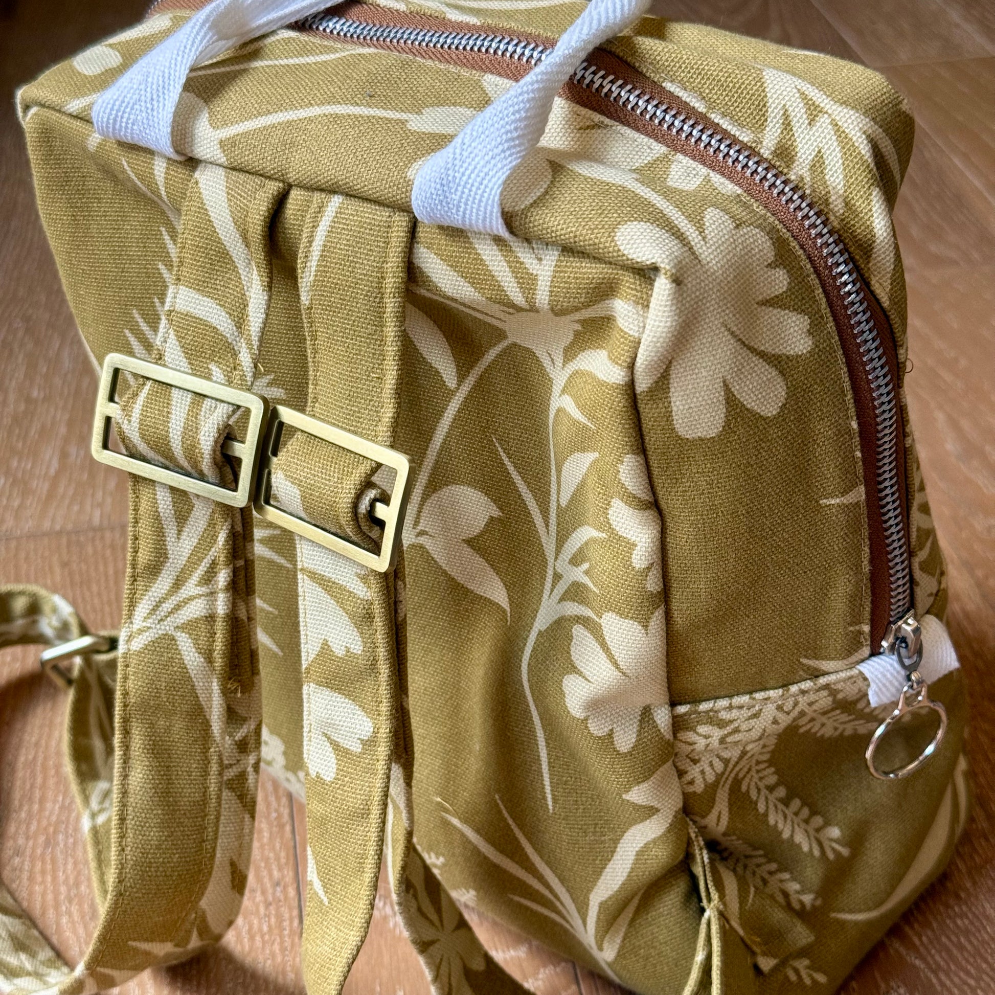 yellow & green mini backpack