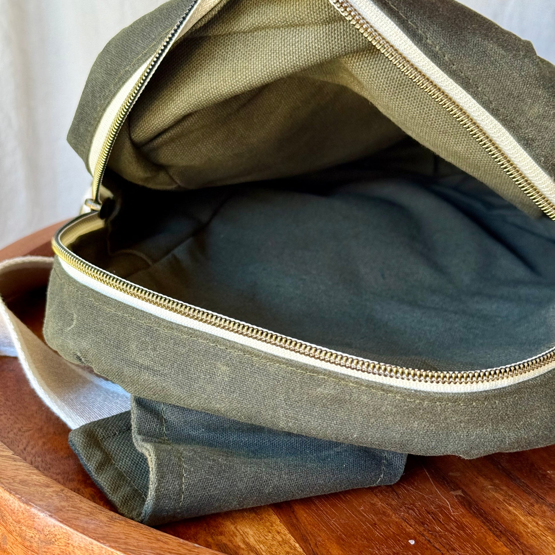 waxed canvas cross body