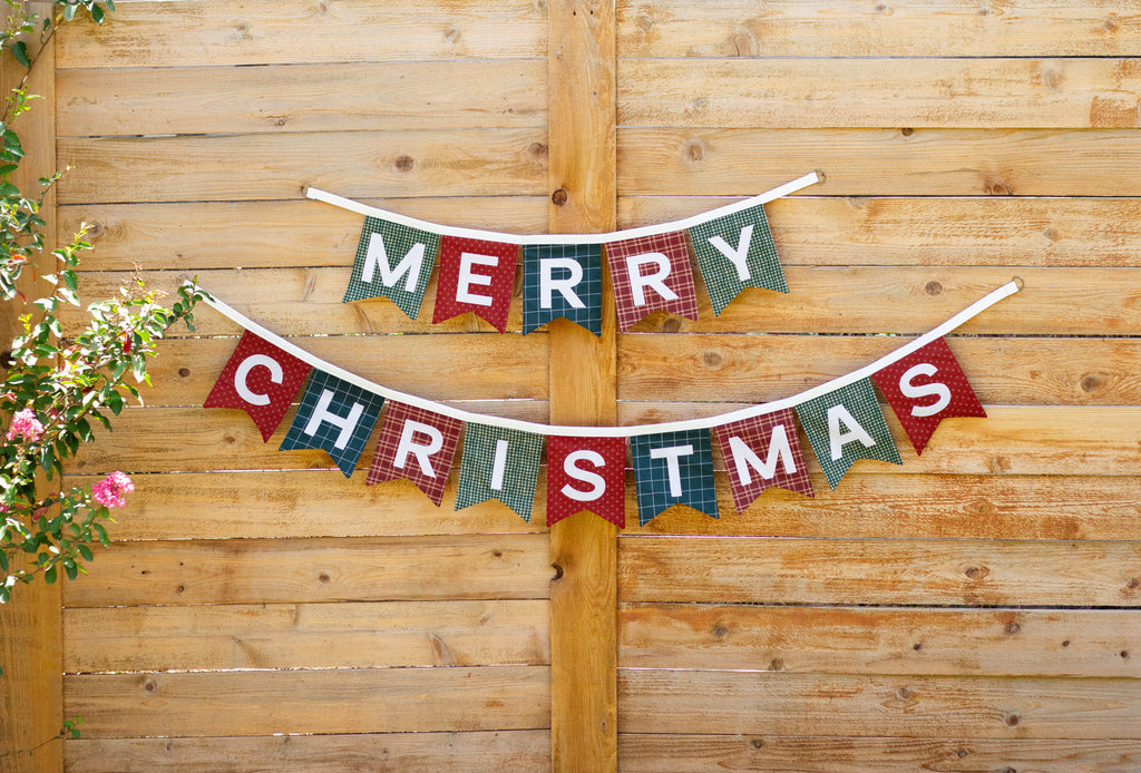 reversible Happy Birthday + Merry Christmas banner