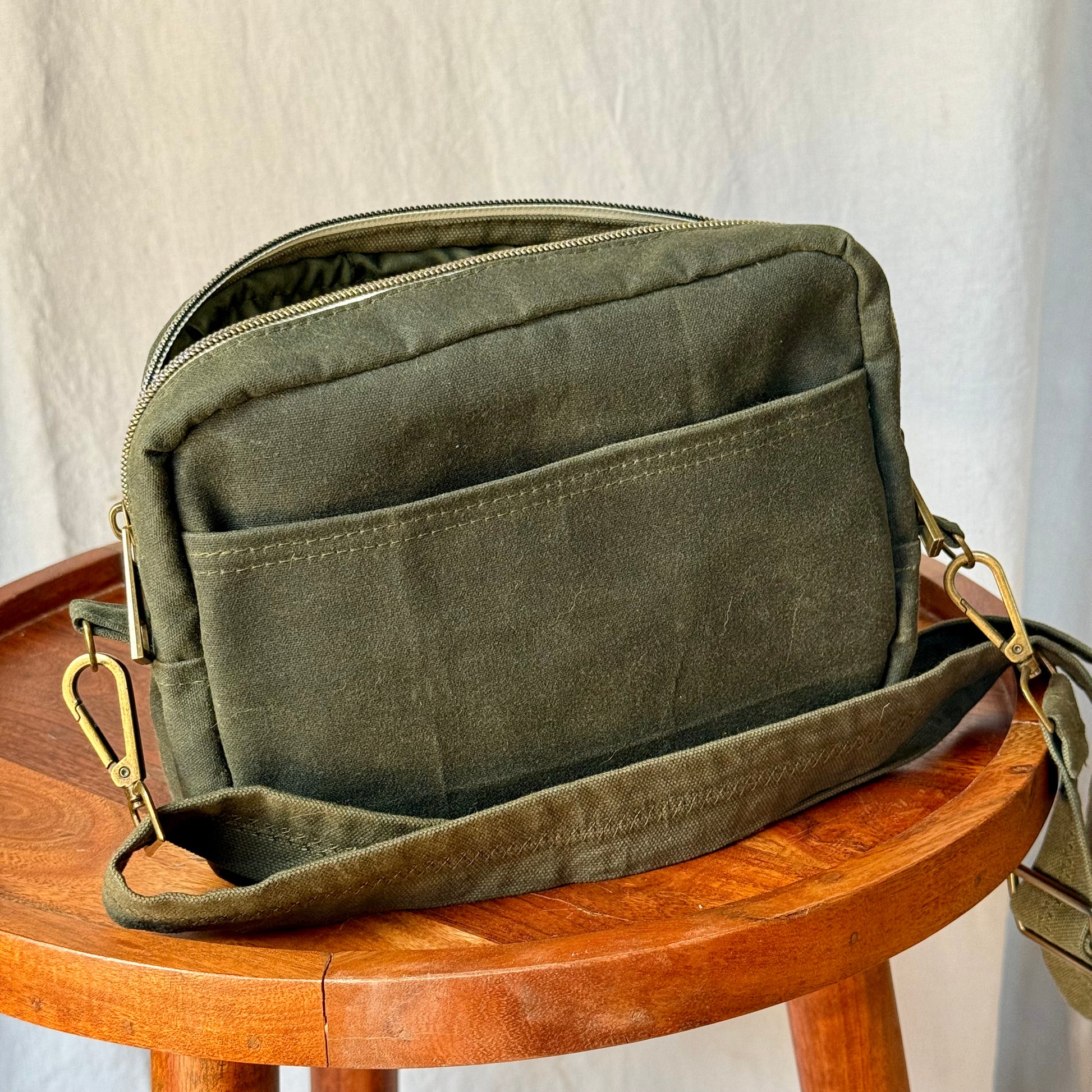 waxed canvas purse