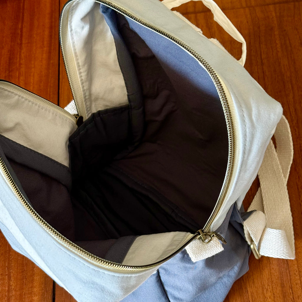 tri-colored mini backpack