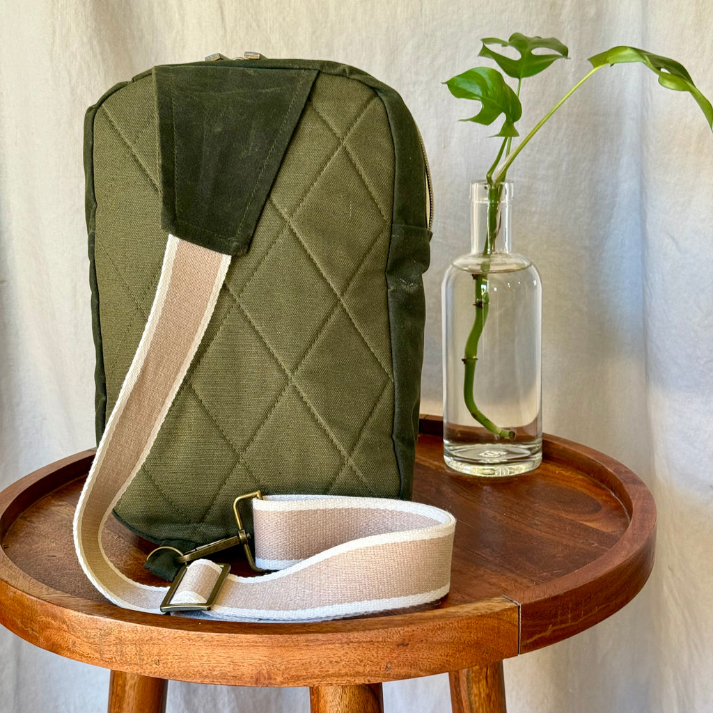 waxed canvas cross body