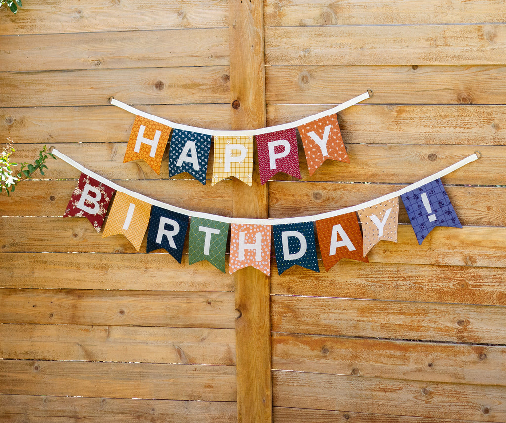 reversible Happy Birthday + Merry Christmas banner