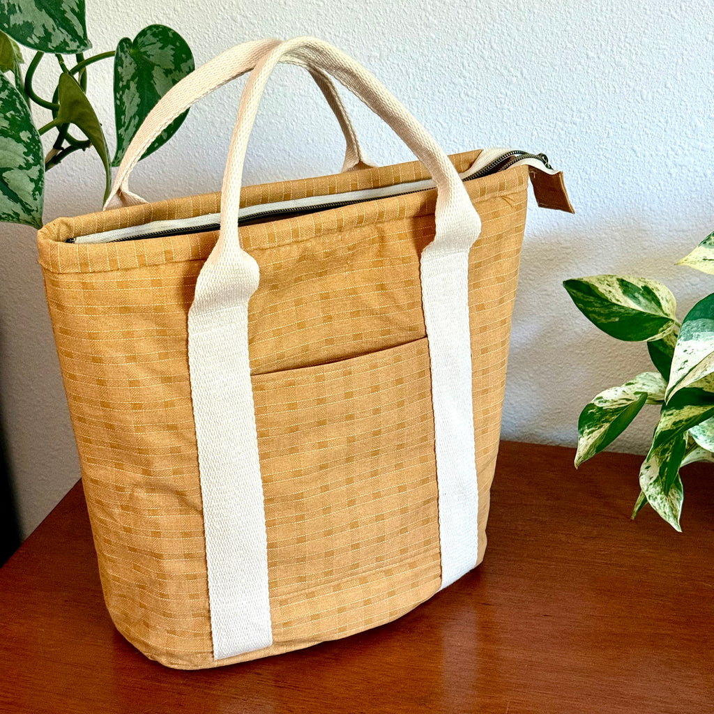 yellow carry-all tote