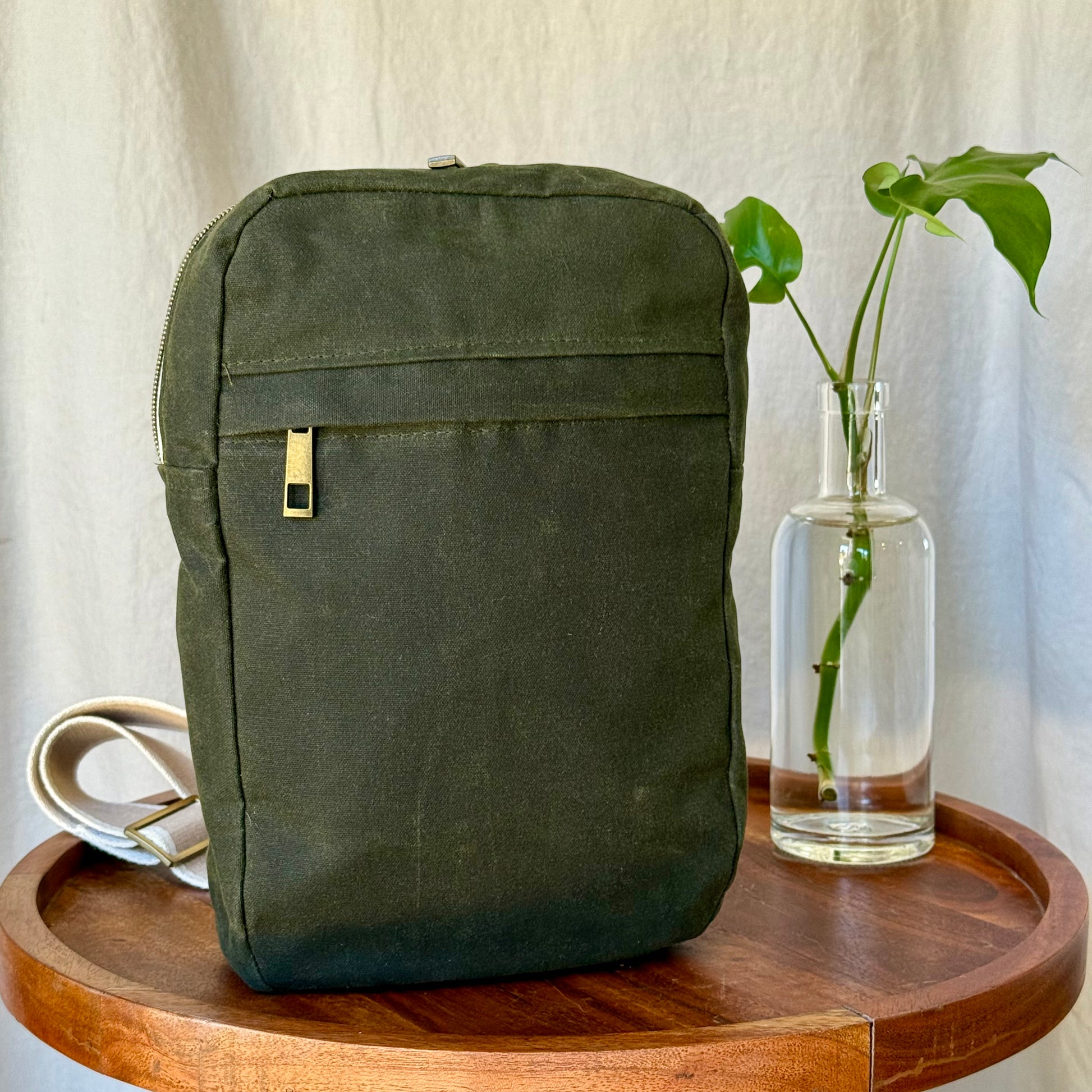 waxed canvas cross body