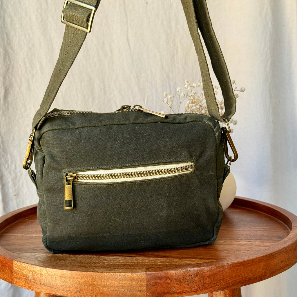 waxed canvas purse