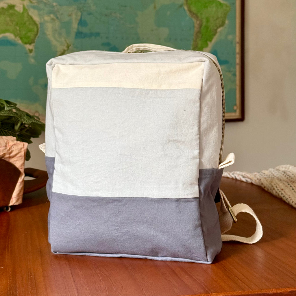 tri-colored mini backpack