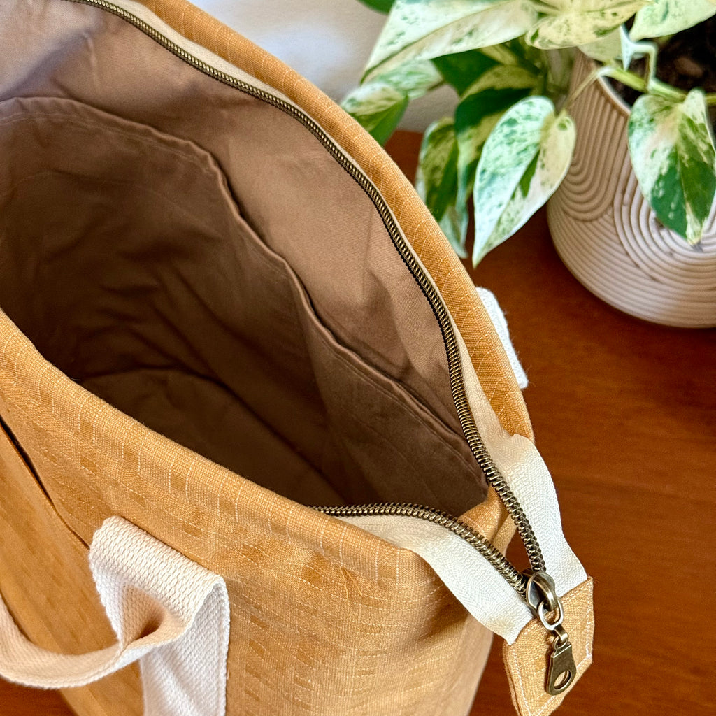 yellow carry-all tote