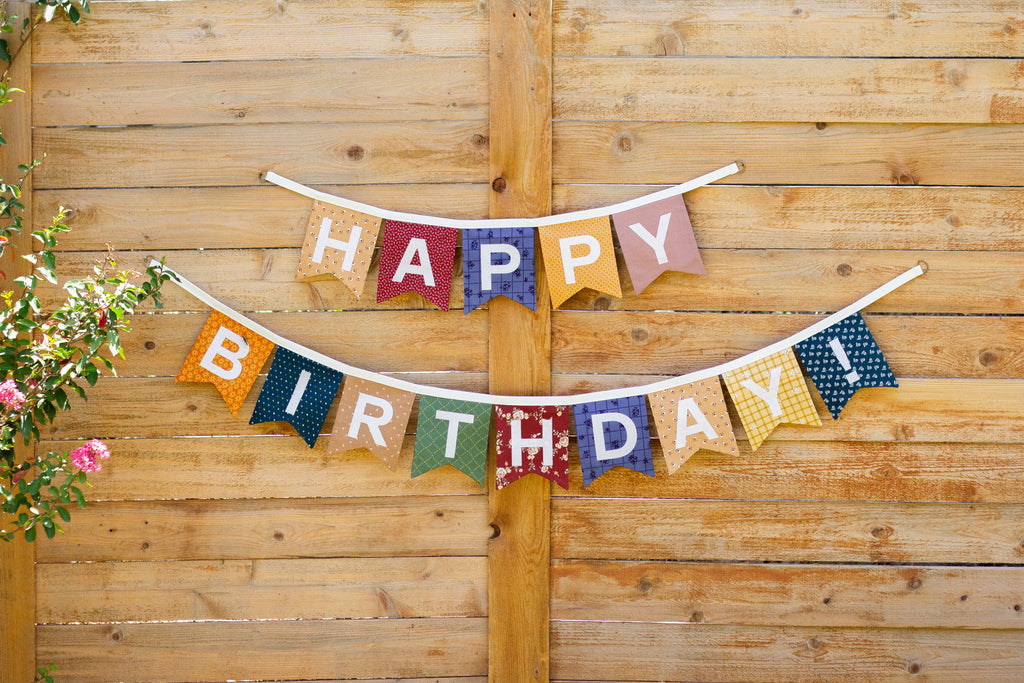 reversible Happy Birthday + Merry Christmas banner