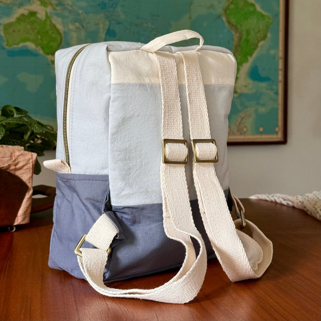 tri-colored mini backpack