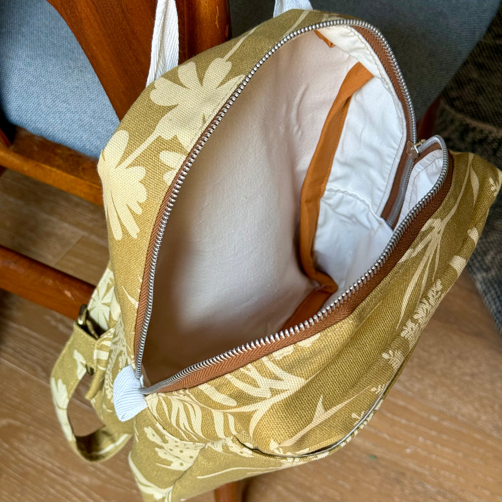 yellow & green mini backpack