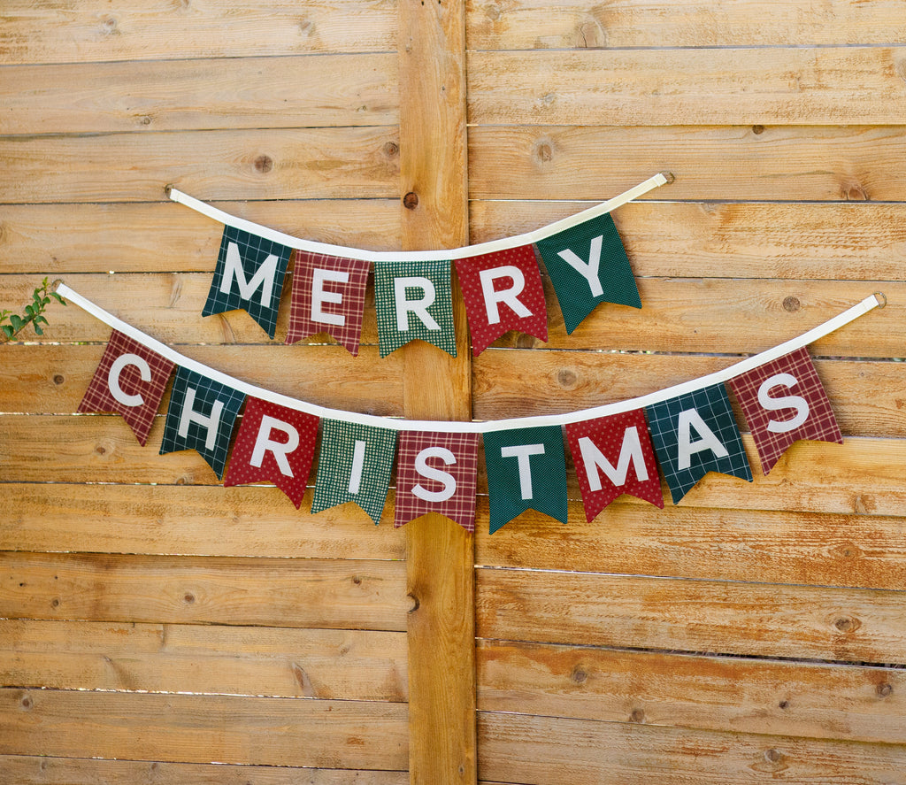 reversible Happy Birthday + Merry Christmas banner