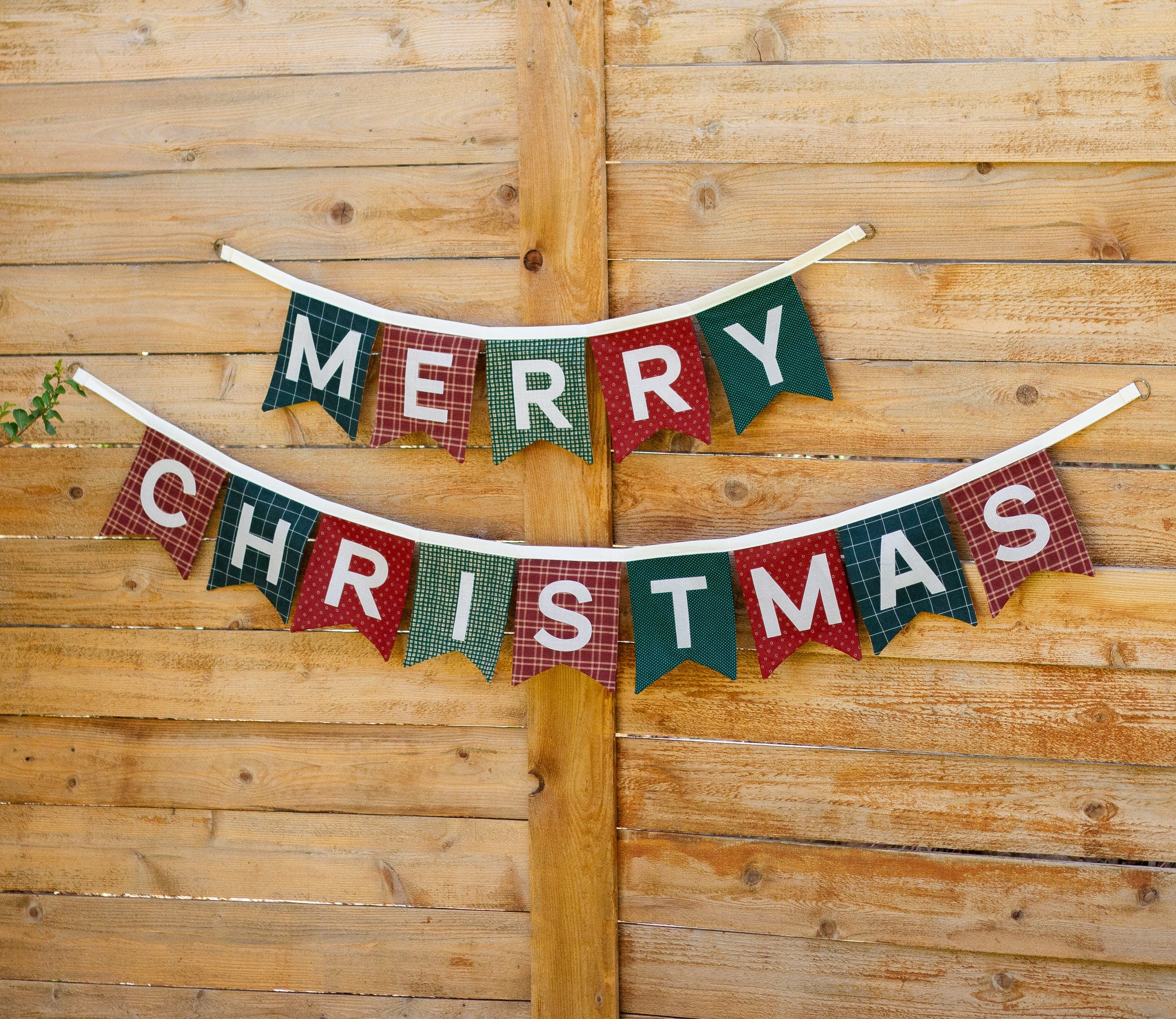 reversible Happy Birthday + Merry Christmas banner