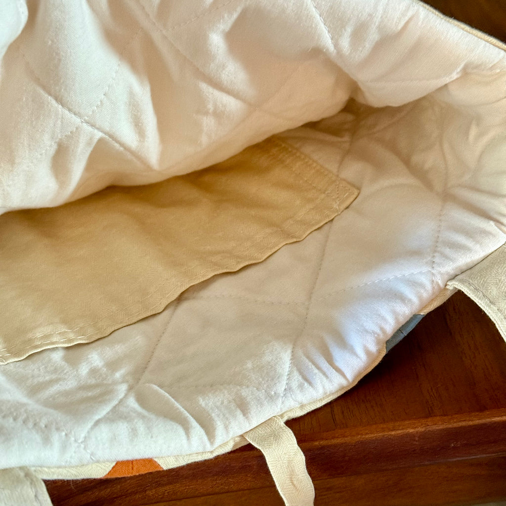 overlapping diamond tote