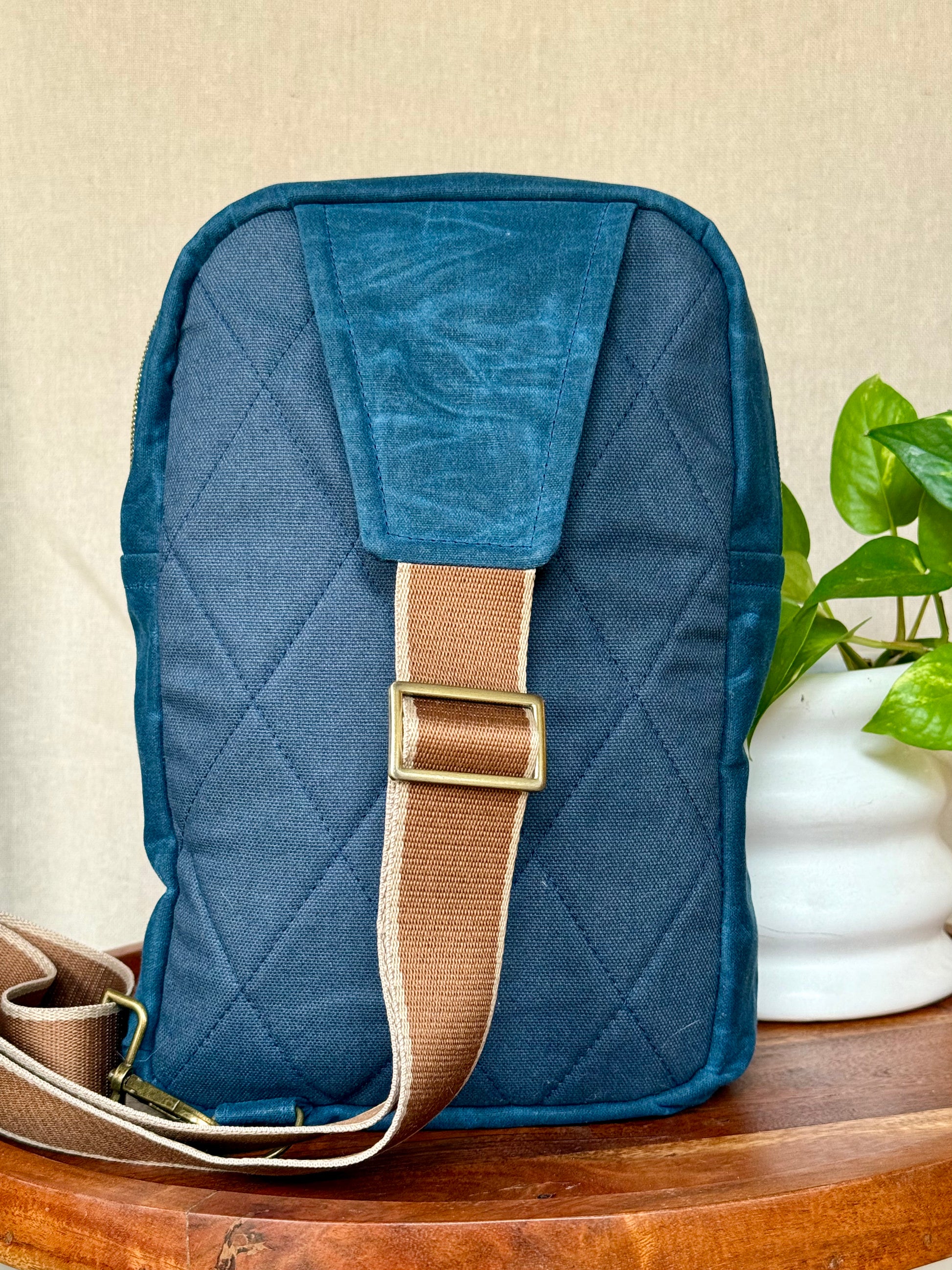 waxed canvas cross body