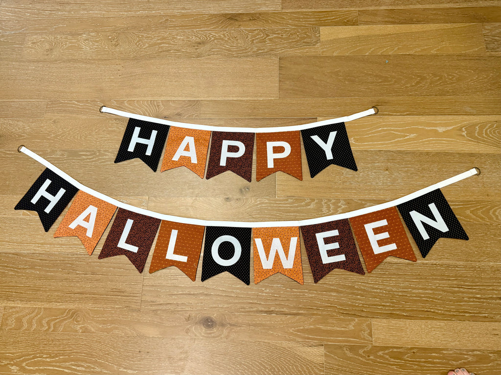 reversible Happy Halloween + Merry Christmas banner