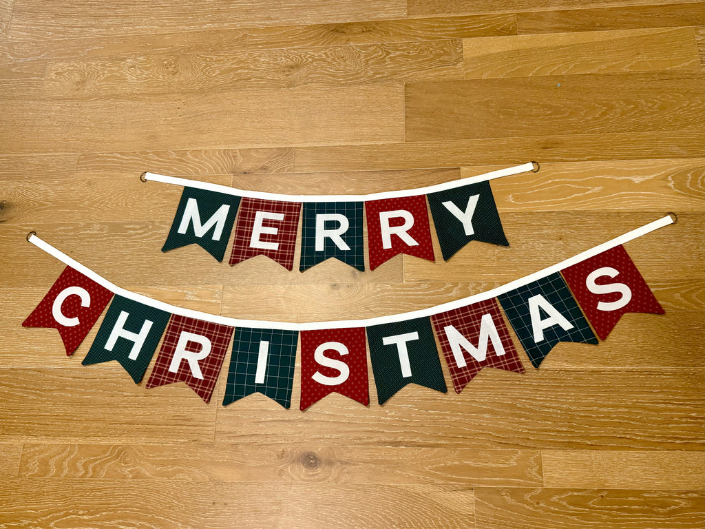 reversible Happy Halloween + Merry Christmas banner