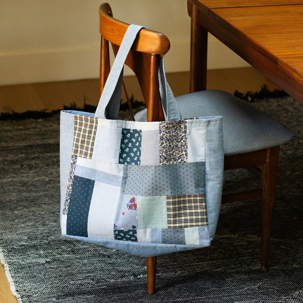large patchwork tote