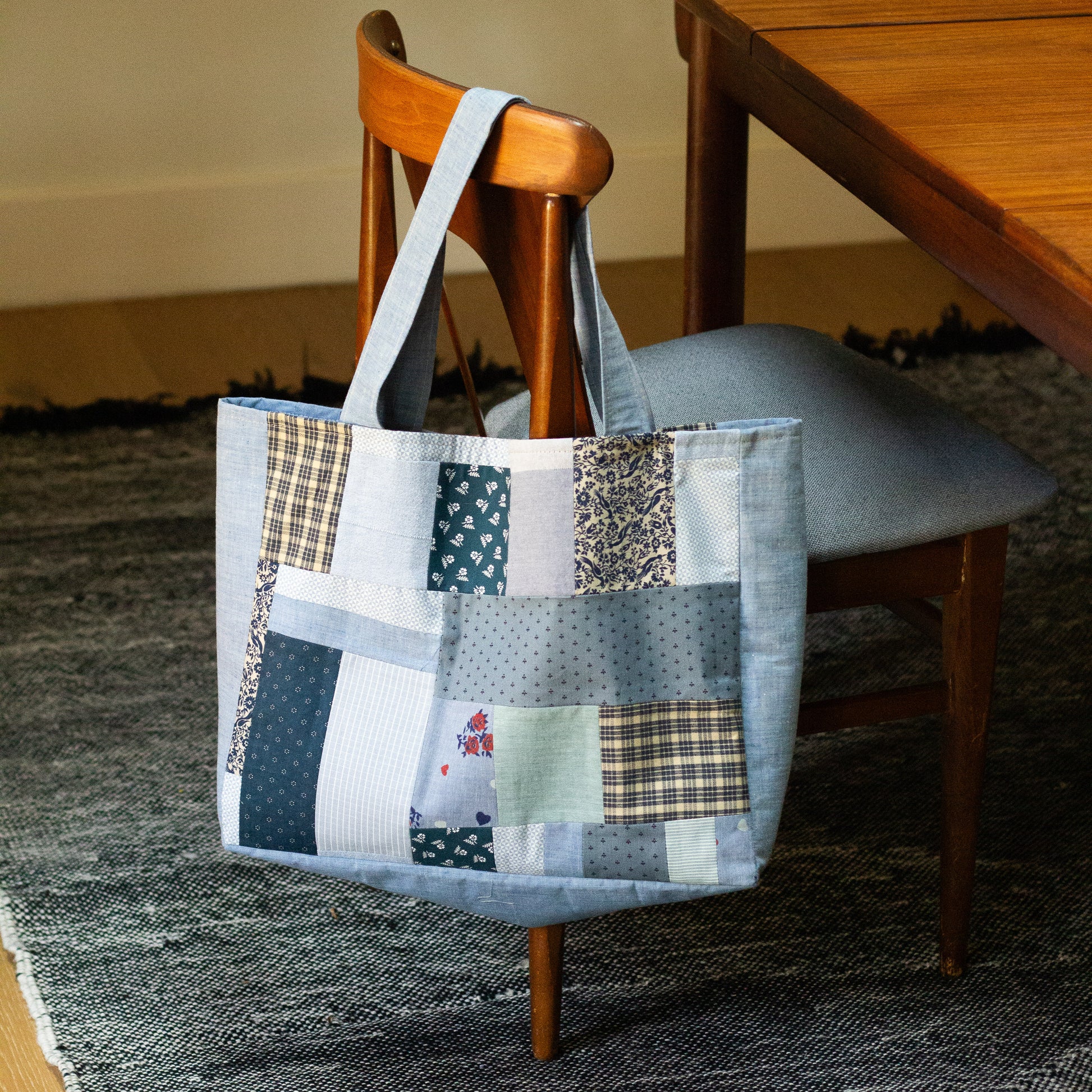 large patchwork tote