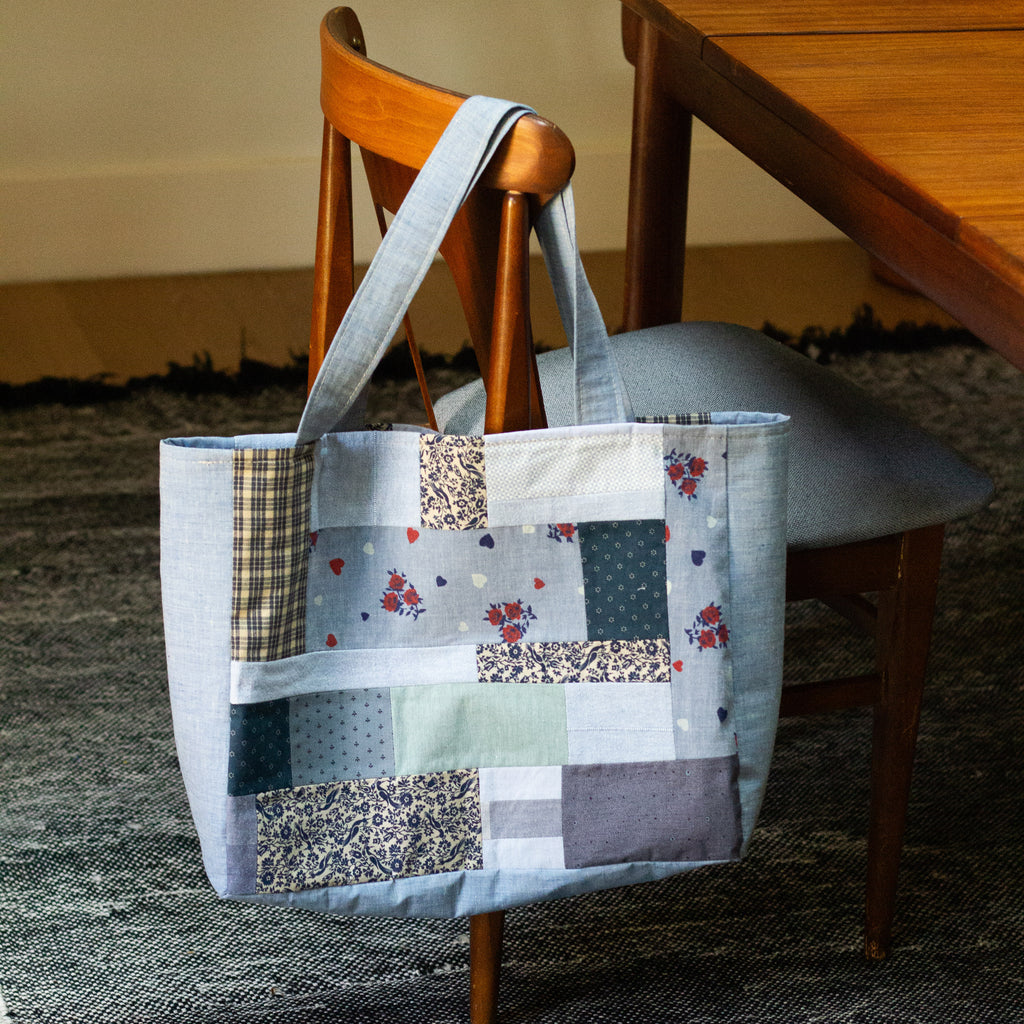 large patchwork tote