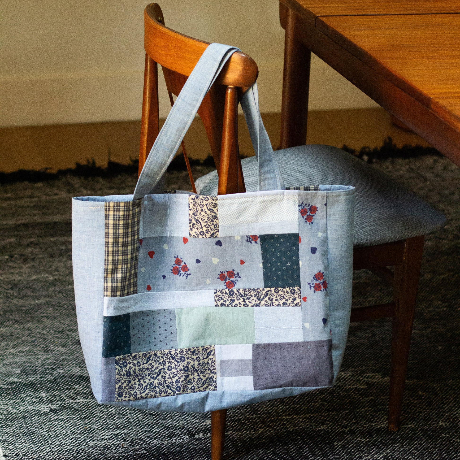 large patchwork tote