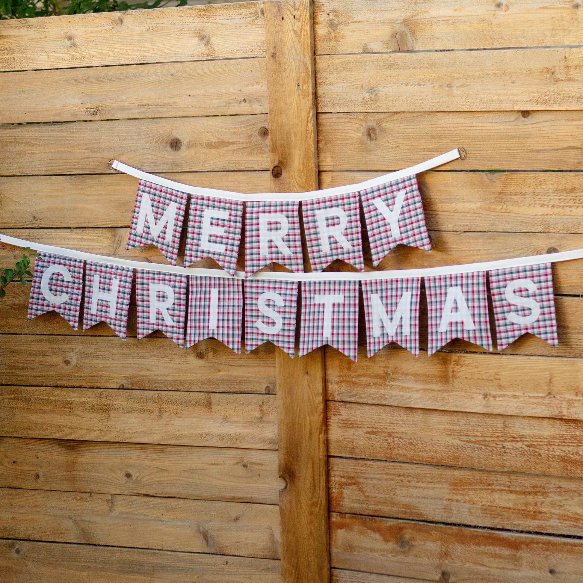 reversible Happy Birthday + Merry Christmas banner
