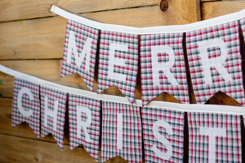 reversible Happy Birthday + Merry Christmas banner