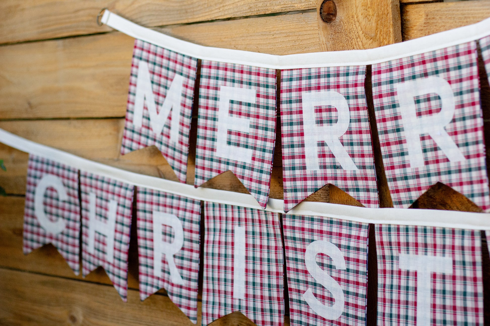 reversible Happy Birthday + Merry Christmas banner