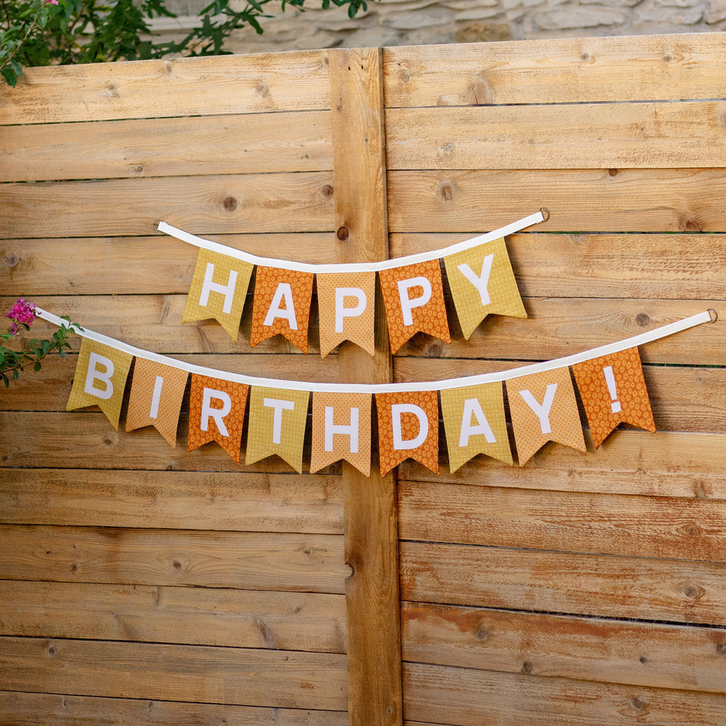 reversible Happy Birthday + Merry Christmas banner