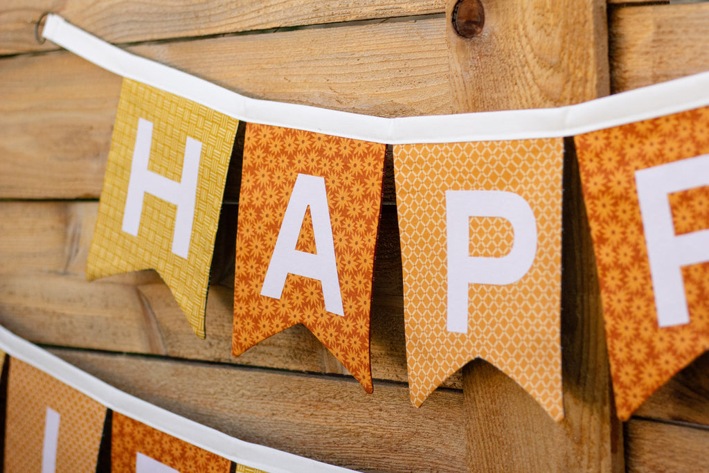 reversible Happy Birthday + Merry Christmas banner