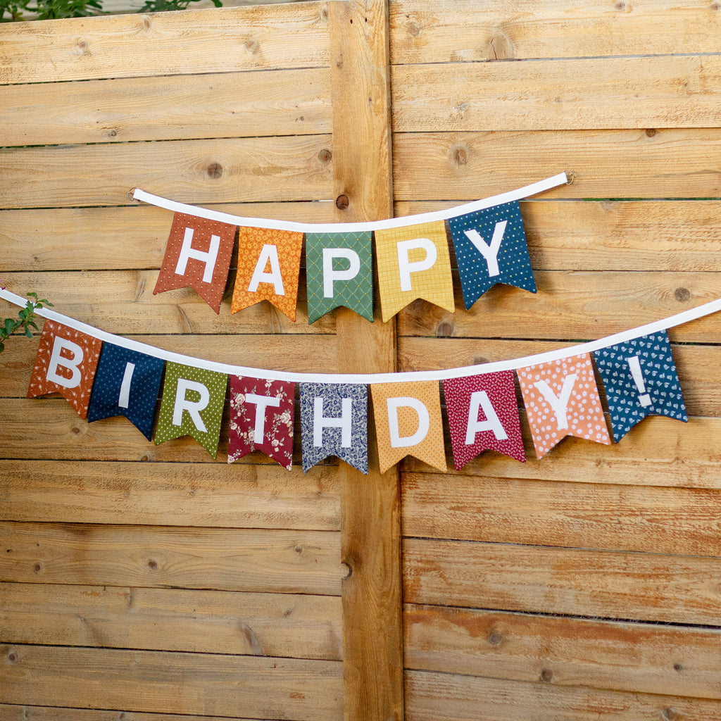reversible Happy Birthday + Merry Christmas banner