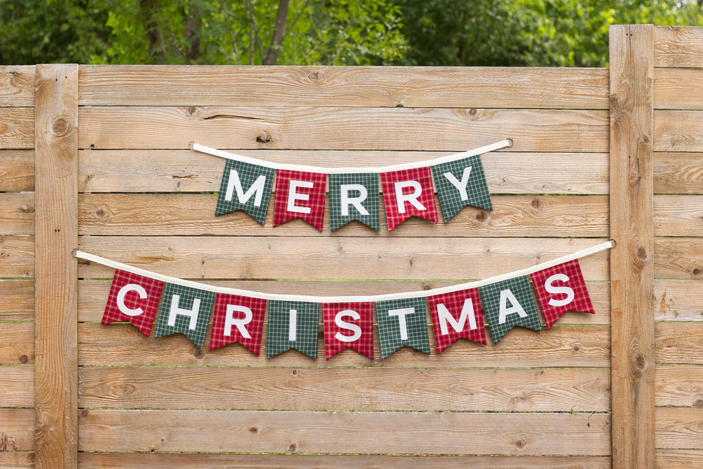 reversible Happy Birthday + Merry Christmas banner