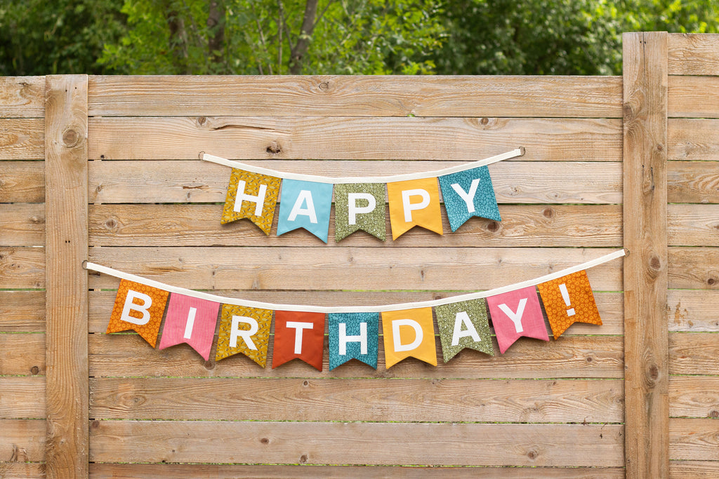 reversible Happy Birthday + Merry Christmas banner