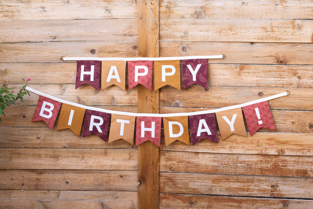 reversible Happy Birthday + Merry Christmas banner