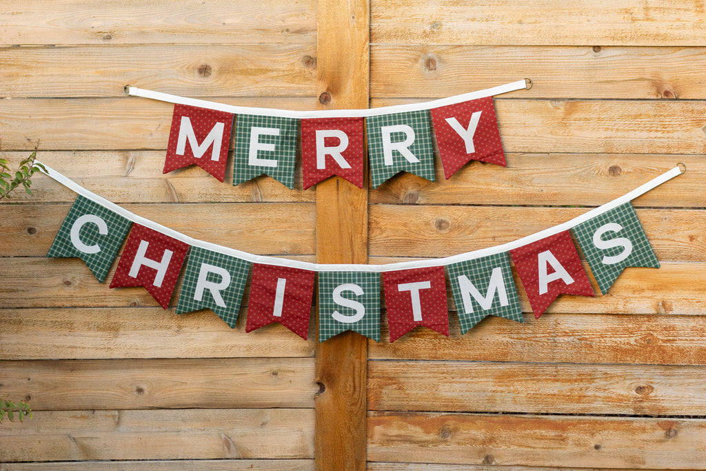 reversible Happy Birthday + Merry Christmas banner