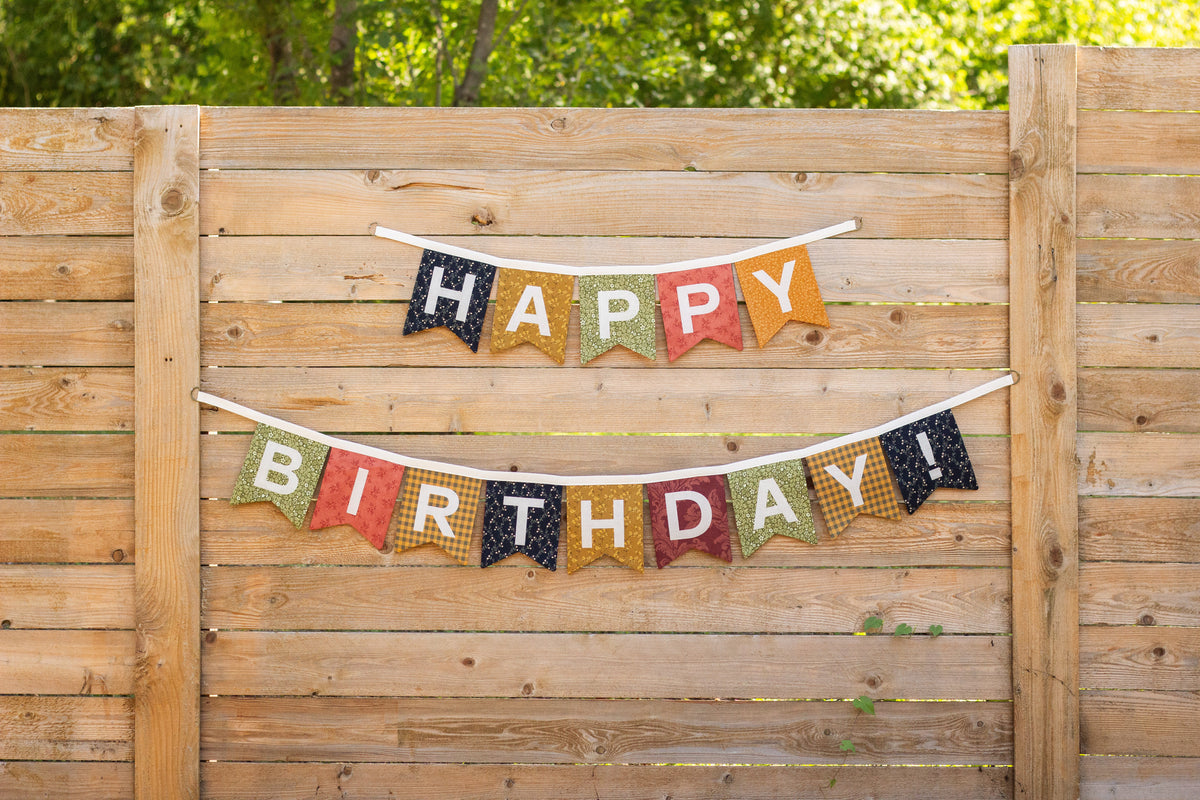 reversible Happy Birthday + Merry Christmas banner