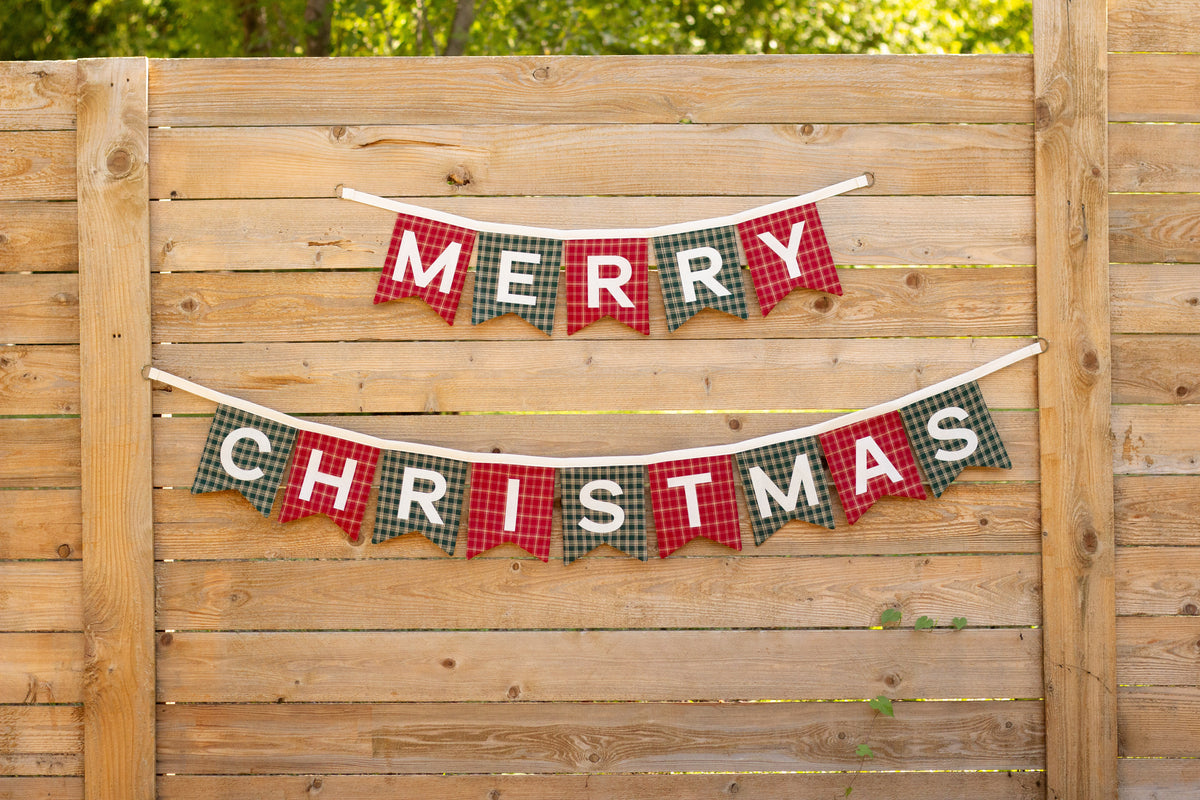 reversible Happy Birthday + Merry Christmas banner