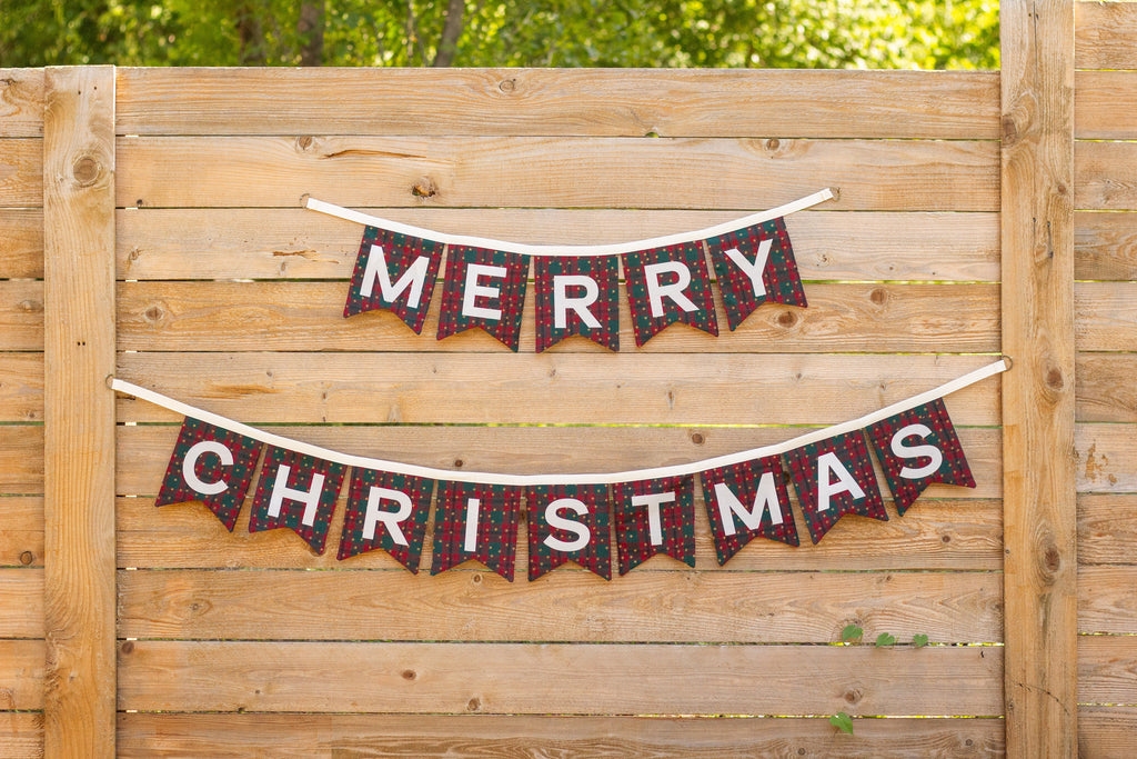 reversible Happy Birthday + Merry Christmas banner