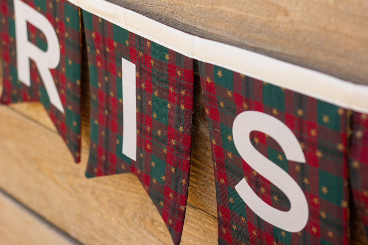 reversible Happy Birthday + Merry Christmas banner