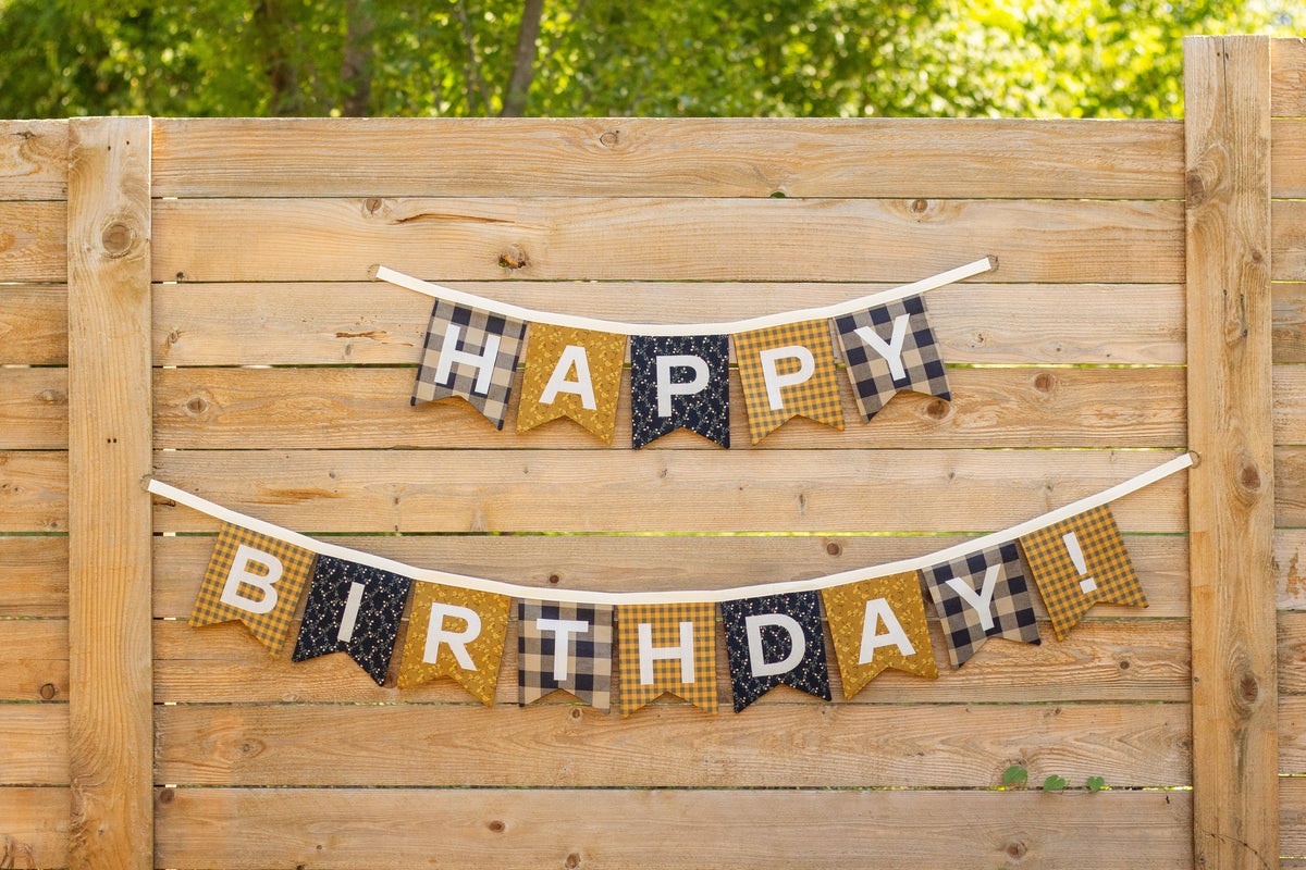 reversible Happy Birthday + Merry Christmas banner