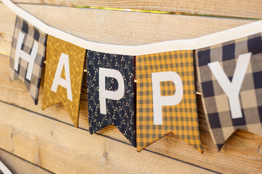 reversible Happy Birthday + Merry Christmas banner