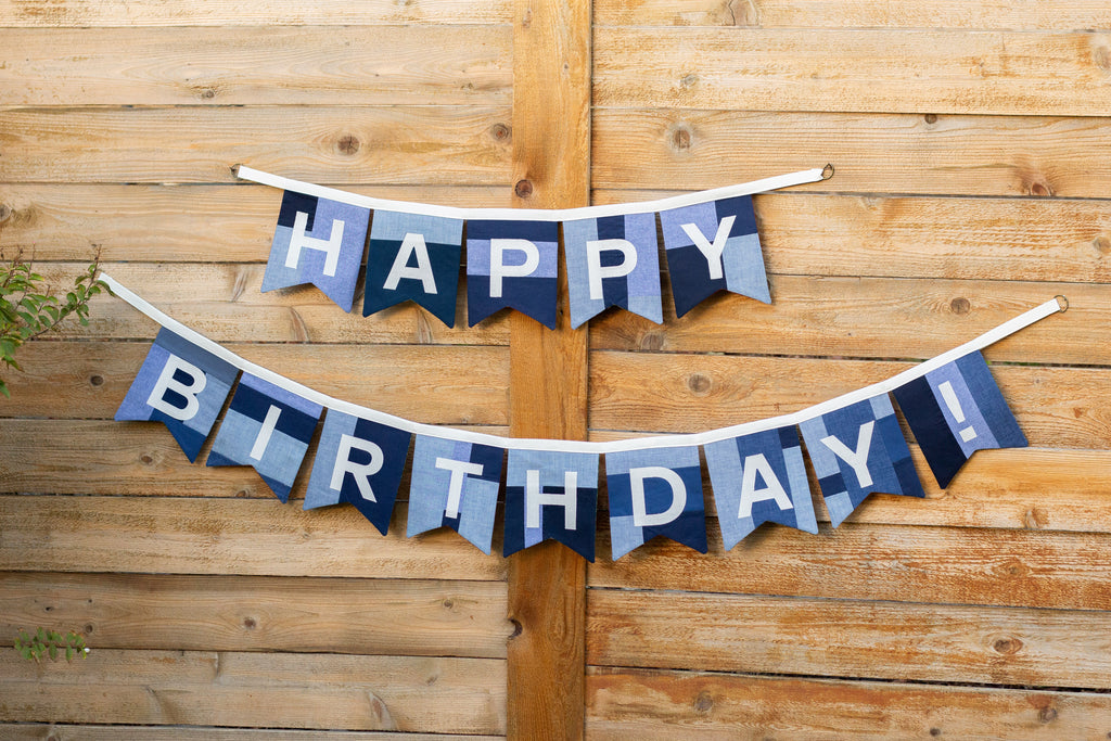 reversible Happy Birthday + Merry Christmas banner
