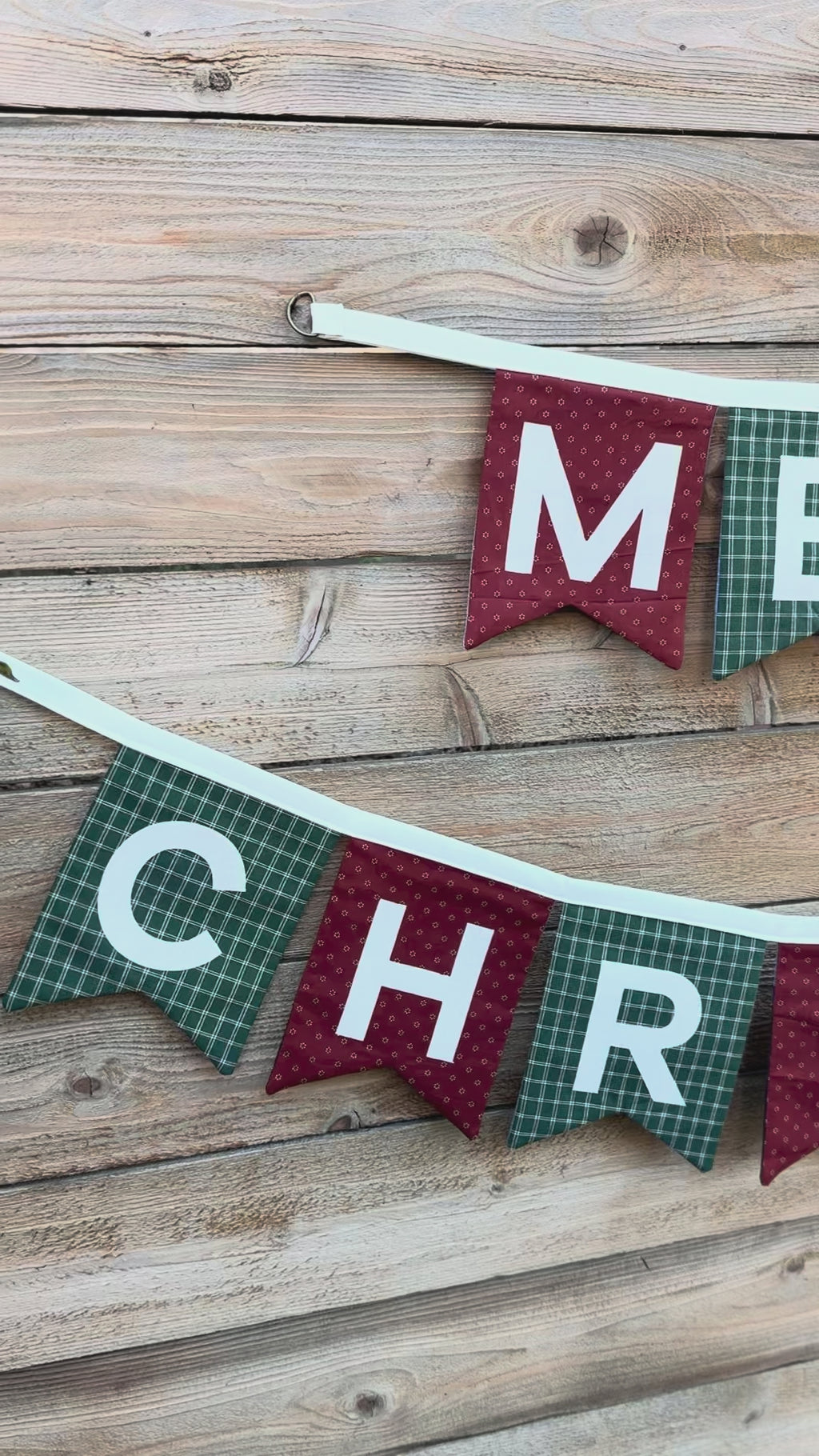 reversible Happy Birthday + Merry Christmas banner